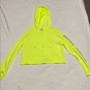 Yellow cropped hoodie